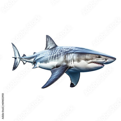 shark isolated on white