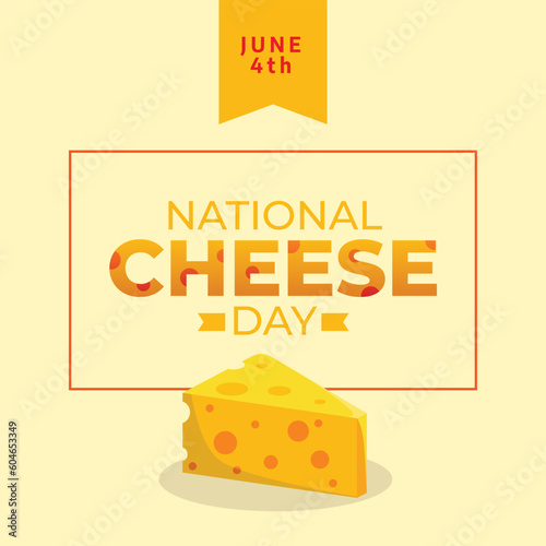 national cheese day design template for celebration. cheese vector. cheese illustration. flat vector design. food vector.