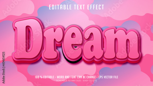 dream editable text effect