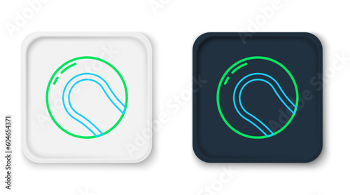 Line Baseball ball icon isolated on white background. Colorful outline concept. Vector