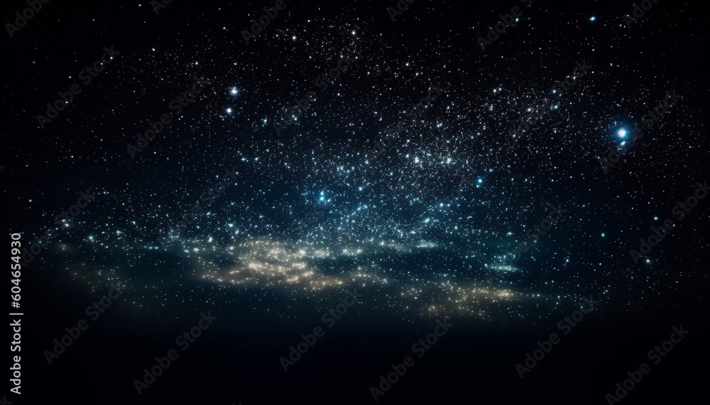 Obraz premium Supernova explodes in deep space, illuminating spiral galaxy backdrop generated by AI