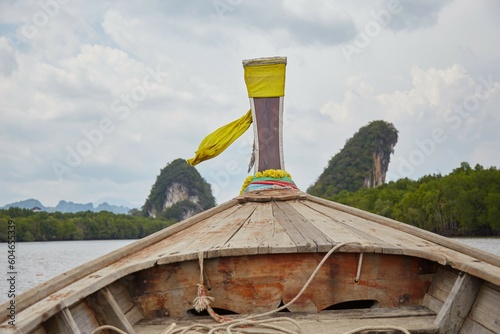 The scenic caves of Khao Kanab Nam in Krabi, Thailand photo