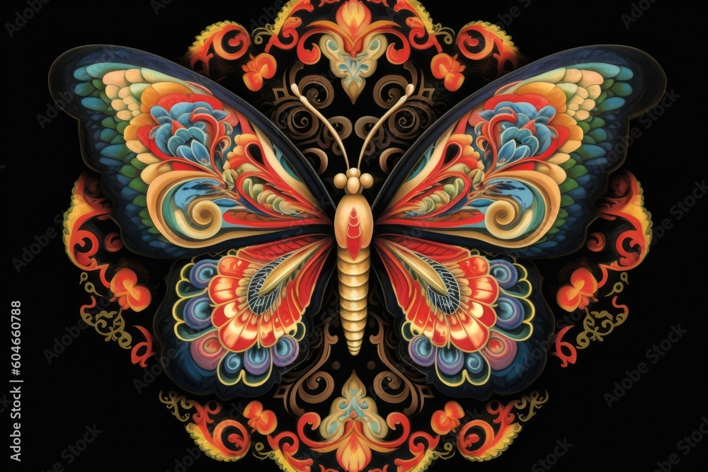 butterfly mandala Abstract conceptual design