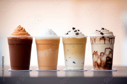 Generative AI collection a cup frappe Food Photography