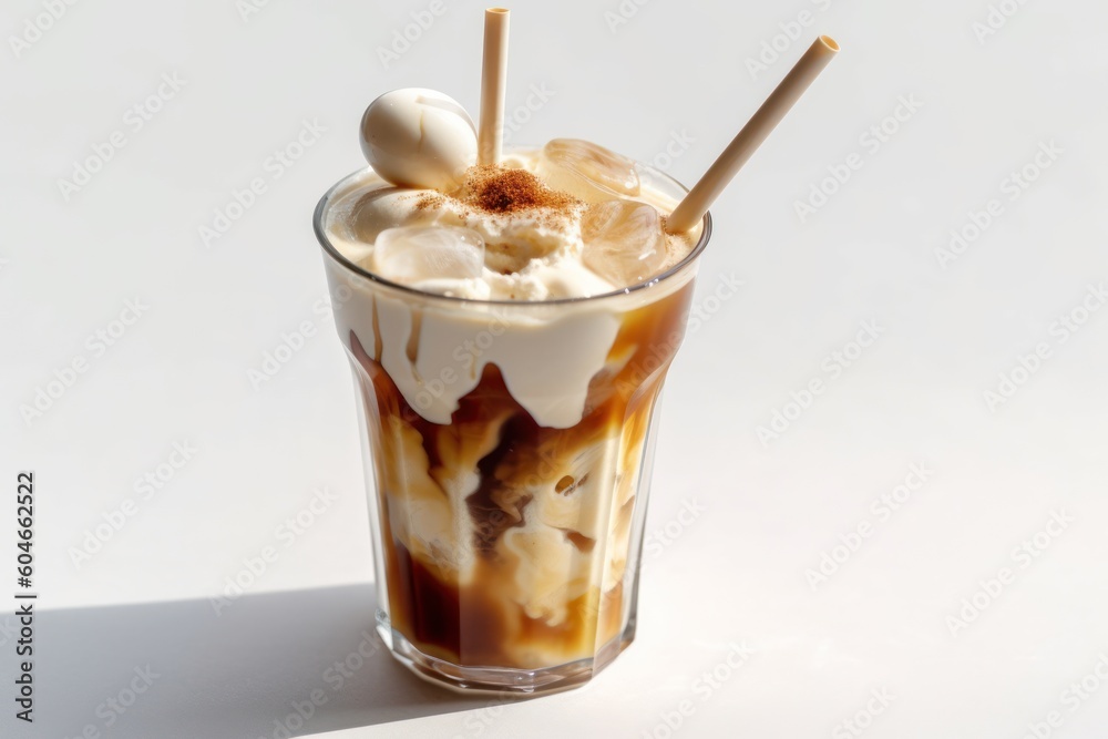 Generative AI collection a cup iced Affogato top view Food Photography Generative AI collection a cup iced Affogato top view Food Photography