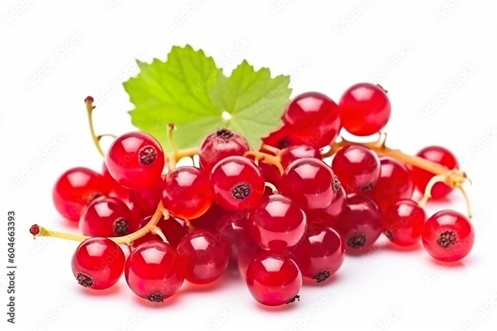 Red currant isolated on white background generated by AI Red currant isolated on white background generated by AI