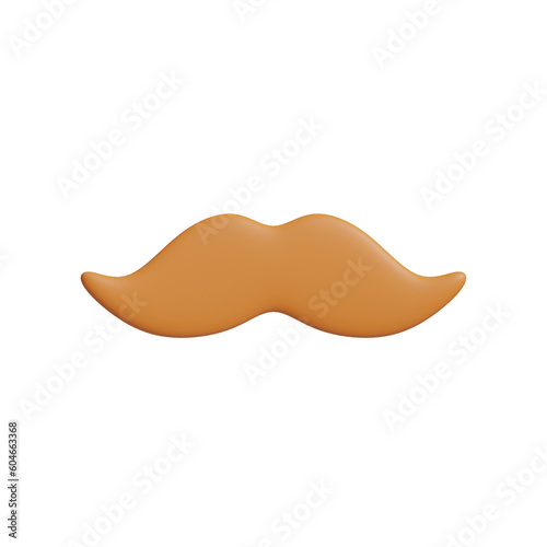 3d mustache fathers day icon