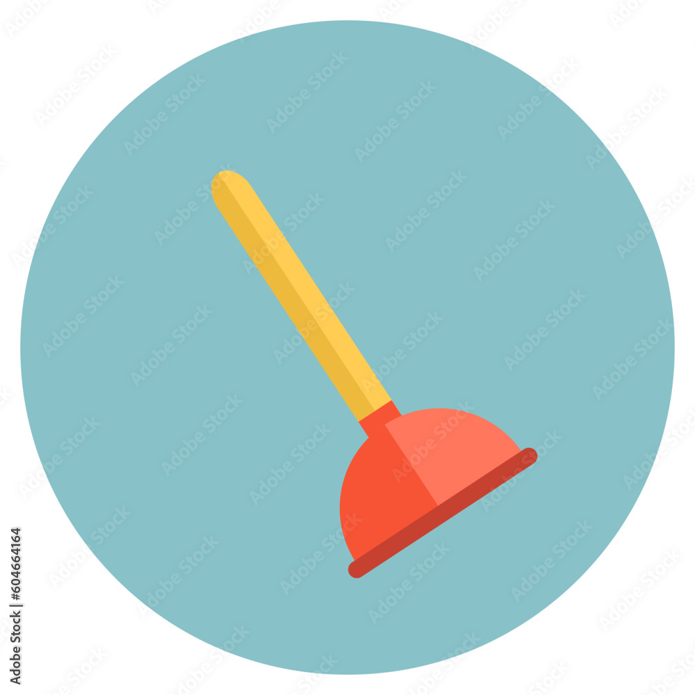 Plunger icon isolated on a blue background. Cleaning and disinfection tool. Cleaning equipment set Plunger icon isolated on a blue background. Cleaning and disinfection tool. Cleaning equipment set