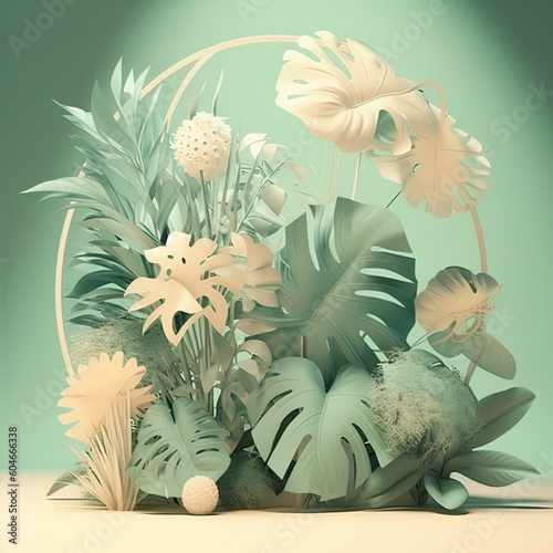 Tropical Origami Plants