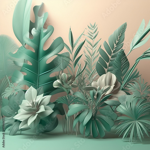 Tropical Origami Plants