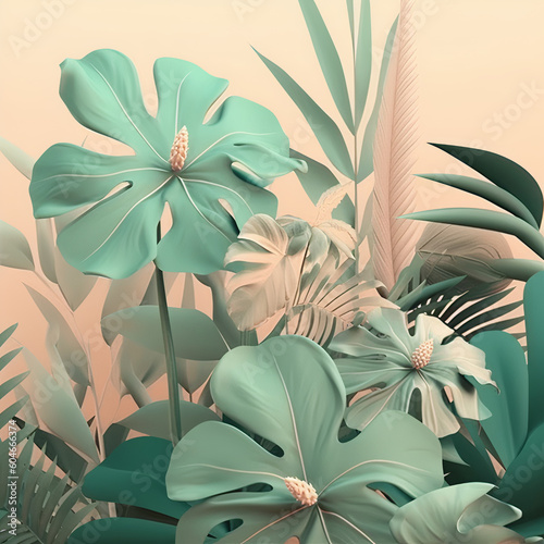 Tropical Origami Flowers