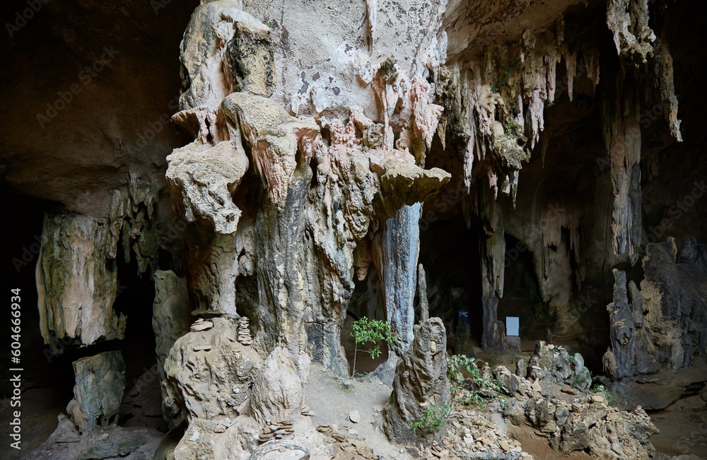 The scenic caves of Khao Kanab Nam in Krabi, Thailand