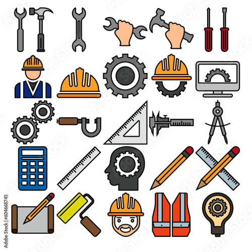 Set of Engineering  Icons