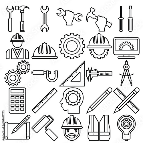 Set of Engineering  Icons