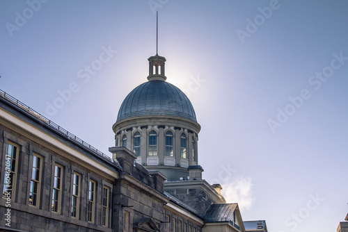 Picture of Bonsecours Market (Marche Bonsecours) into the light in winter, Montreal, Quebec, Canada photo