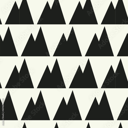 Vector monochrome geometric pattern in simple graphic design. Fashion trendy geometry.