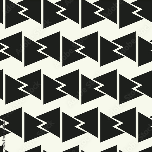 Vector monochrome geometric pattern in simple graphic design. Fashion trendy geometry.