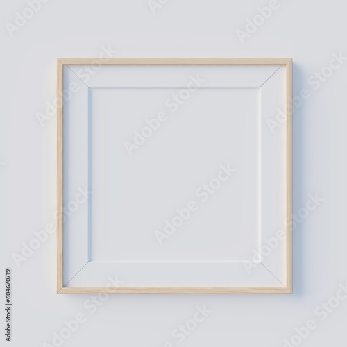 Mock up frame close up in home interior background. 3d render