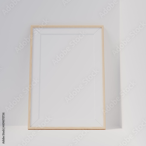 Mock up frame close up in h...