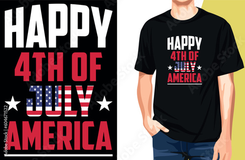 4th Of July US Independence Day Typography T-shirt 1