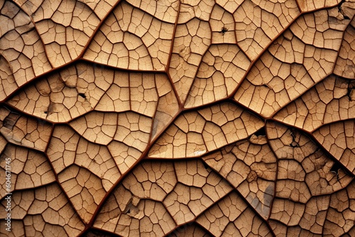 The texture of a dry tree leaf. Macro texture of foliage. Background herbarium.