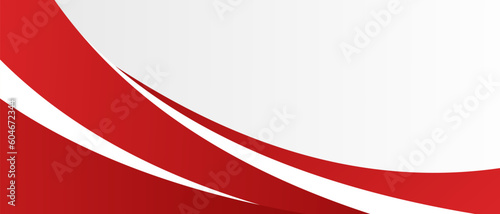 Red white abstract business banner background