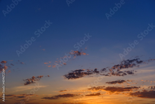 Clouds blue sky background during sunset. © freeman83