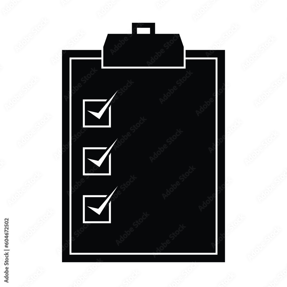 Checklist icon. Vector graphic illustration. Suitable for website design, logo, app, template, and ui. EPS 10 Checklist icon. Vector graphic illustration. Suitable for website design, logo, app, template, and ui. EPS 10
