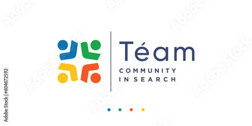 Community logo design vector with modern creative style