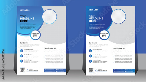 Corporate business A4 flyer template design, vector brochure design, cover modern layout, annual report, poster flyer design.	