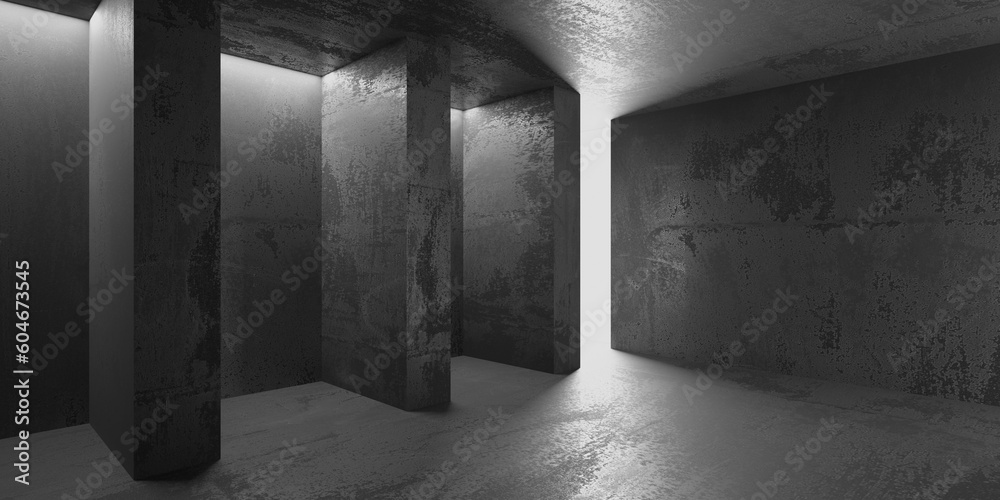 Abstract interior design concrete room. Architectural background Abstract interior design concrete room. Architectural background