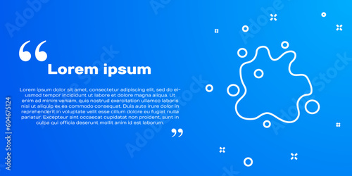 White line Paint spray icon isolated on blue background. Vector