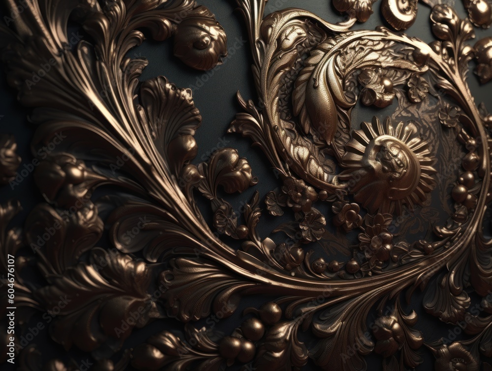 Royal vintage Victorian Gothic background Rococo venzel and whorl ...
