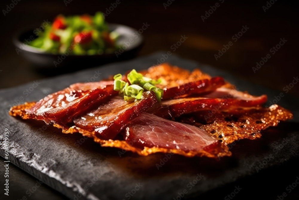 Generative AI Peking Roast Duck Peking duck is a dish from Beijing Food Photography Generative AI Peking Roast Duck Peking duck is a dish from Beijing Food Photography