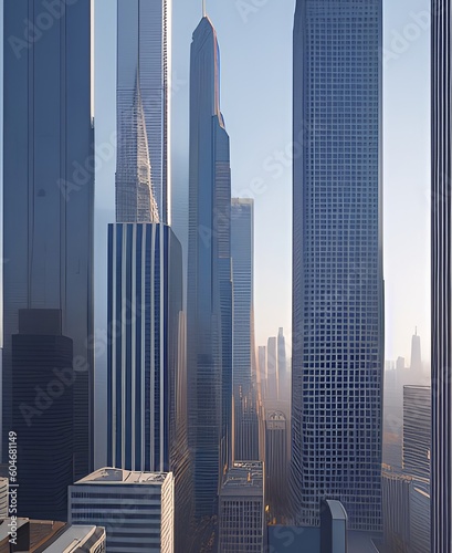 skyscrapers in the city Generative AI