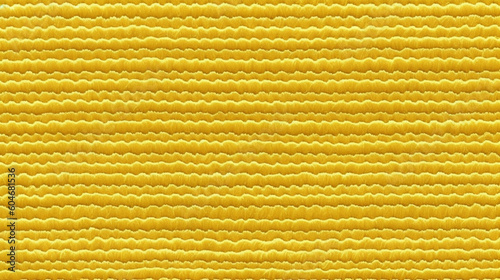 Yellow Seersucker Fabric Texture Background - Textile Material - Generative AI