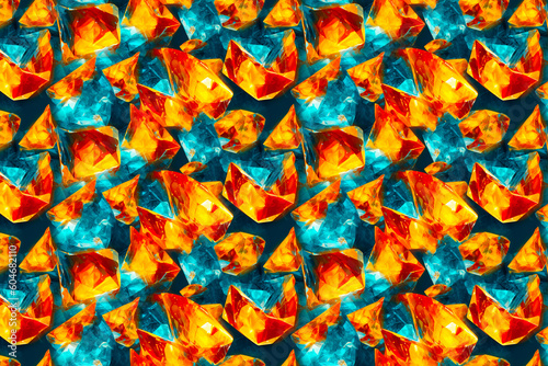 Collage of yellow diamonds © v.senkiv