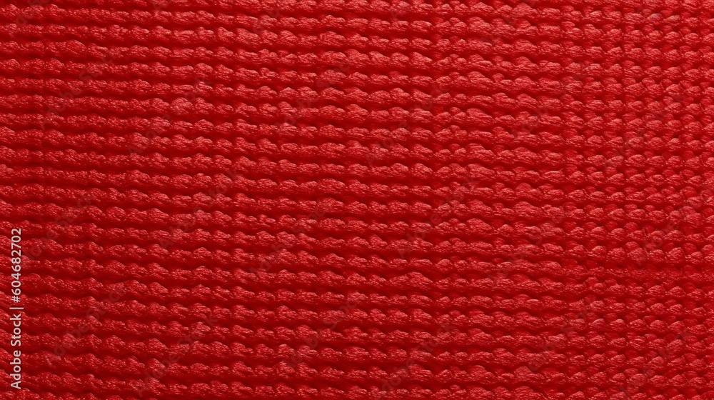 Fototapeta premium Red Seersucker Fabric Texture Background - Textile Material - Generative AI