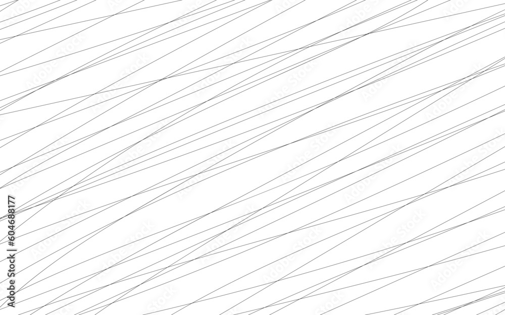 Abstract smooth black hand drawn lines background, vector illustration