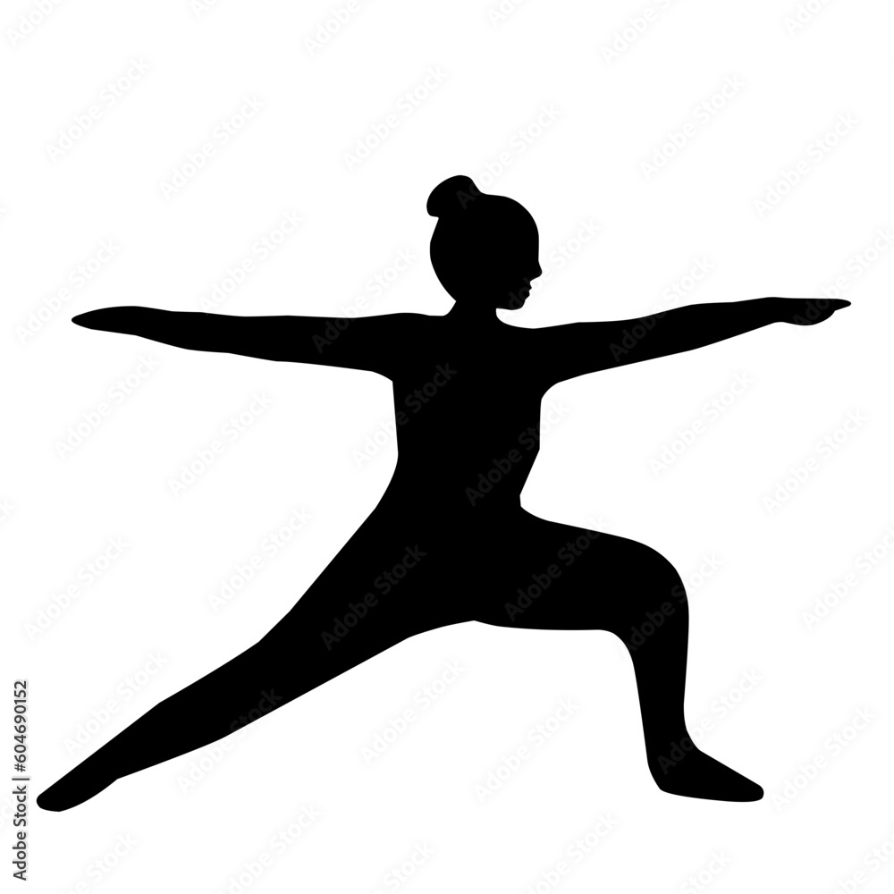 Silhouette Of Woman Doing Yoga Poses