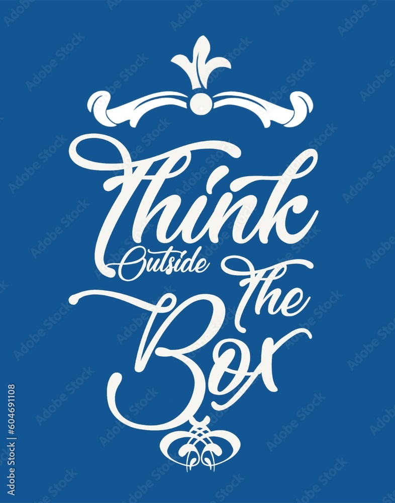 Obraz premium Illustration of an advice: Think outside the box.