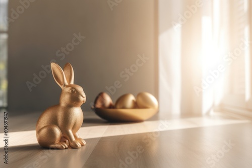Toy Easter Rabbit. Generative AI