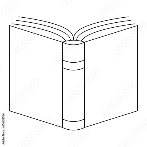 Open book icon, vector illustration