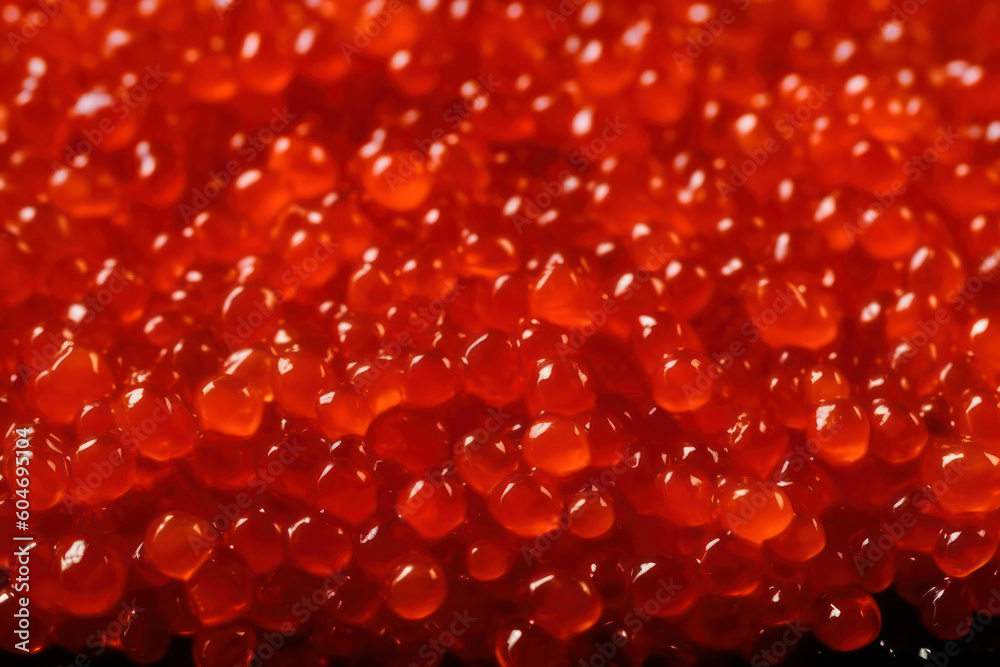 red caviar , macro shot .Neural network AI generated Generative AI red caviar , macro shot .Neural network AI generated Generative AI