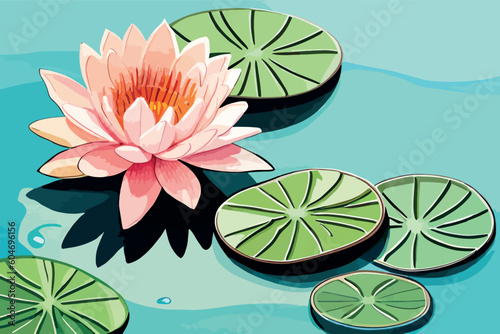 Water Lily Flower vector art