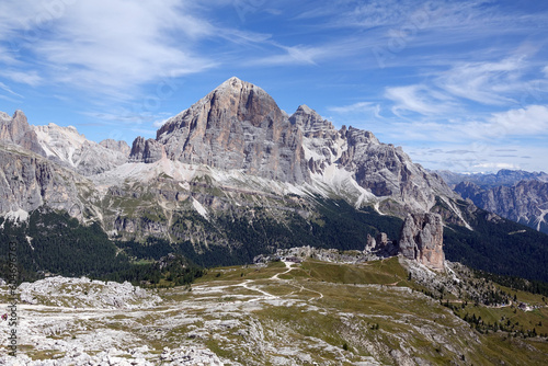 Cinque Torri und Tofana di Rozes in den Dolomiten