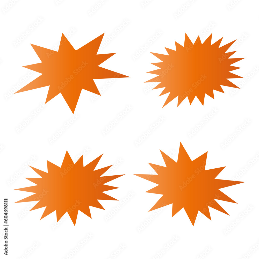 Bursting speech star set, vector illustration Bursting speech star set, vector illustration
