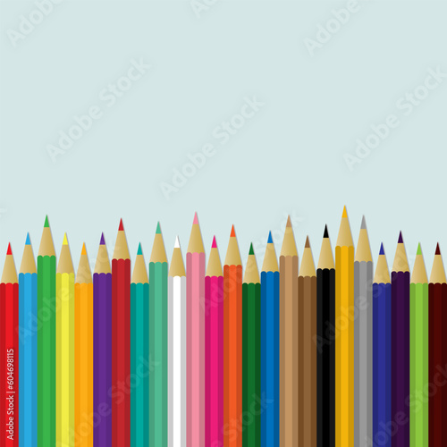 Color pensils isolated. Vector illustrstion