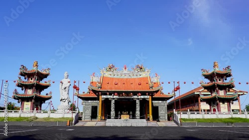 Chinese new year at vihara satya dharma. Vihara Satya Dharma is one of the Tridharma places of worship located in the Benoa Harbor area, Bali. photo