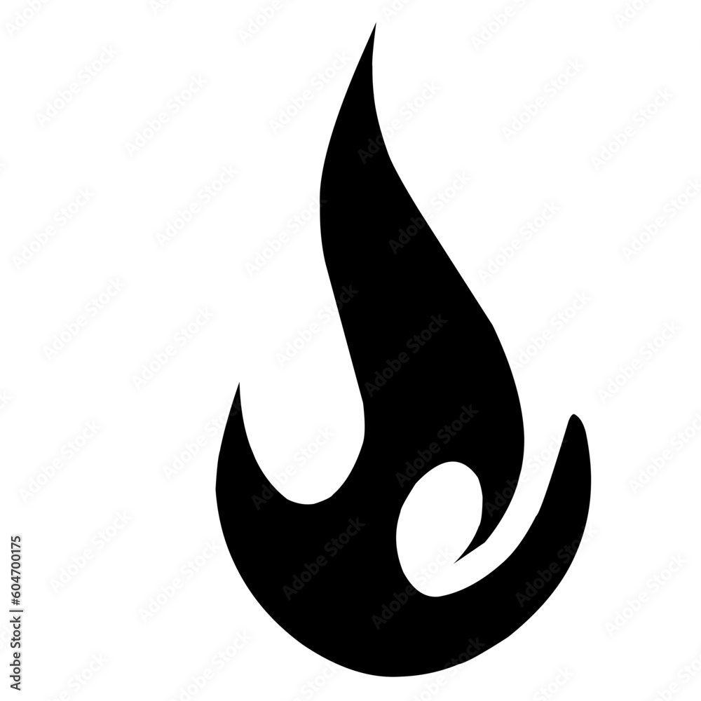 Black Tribal Fire Flame For Tattoo, Vinyl Stickers And Decoration Black Tribal Fire Flame For Tattoo, Vinyl Stickers And Decoration